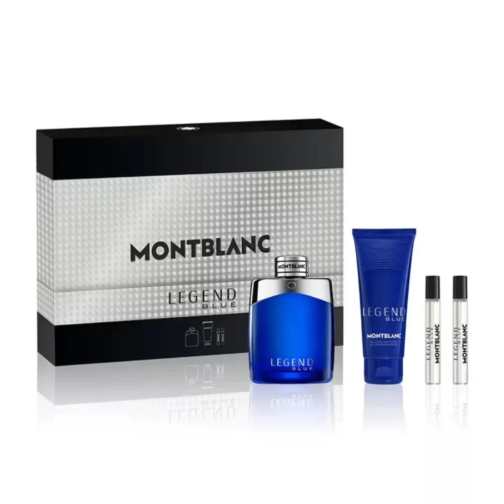 Legend Blue 100 ml + gel douche corps et cheveux 100 ml + 2 x mini eau de parfum pour homme 8 ml