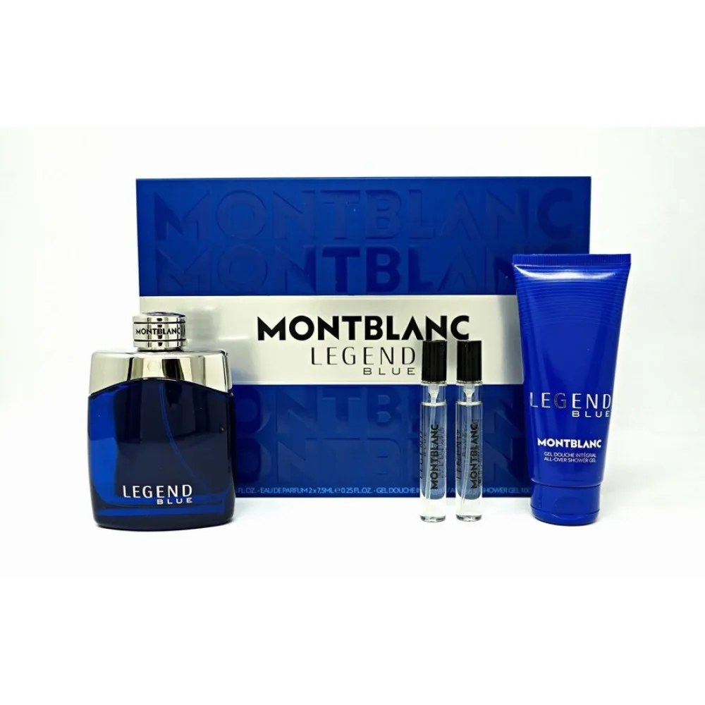 Legend Blue 100 ml + gel douche corps et cheveux 100 ml + 2 x mini eau de parfum pour homme 8 ml