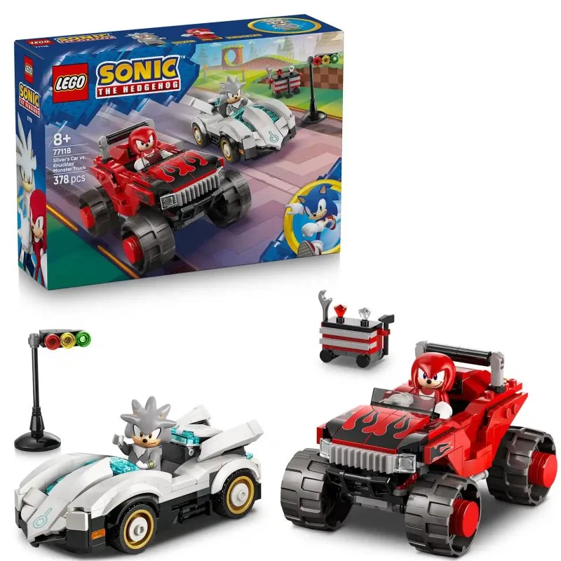 Sonic the Hedgehog™ 77118 Silver et sa voiture vs. Knuckles et son monster truck