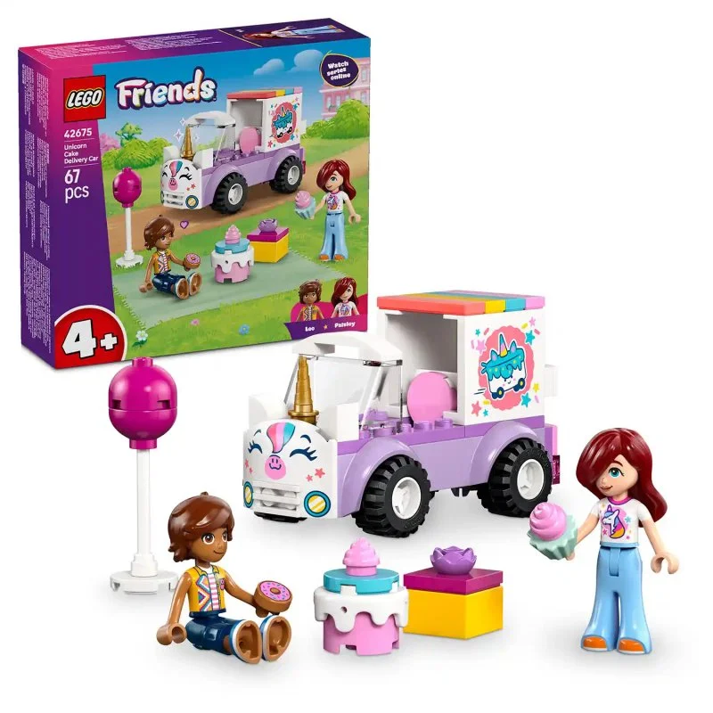 Friends 42675 Voiture de livraison licorne avec un gâteau