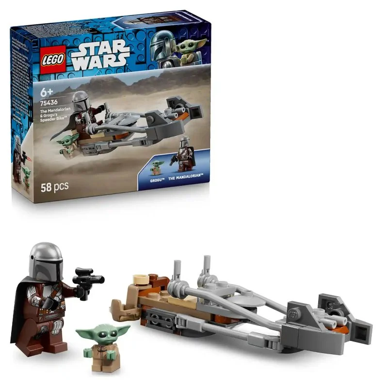 Star Wars™ 75436 Le Mandalorien, Grogu et une moto-jet