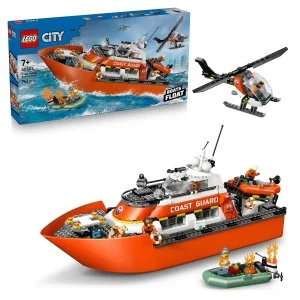LEGO® City 60504 Bateau de sauvetage des garde-côtes et hélicoptère