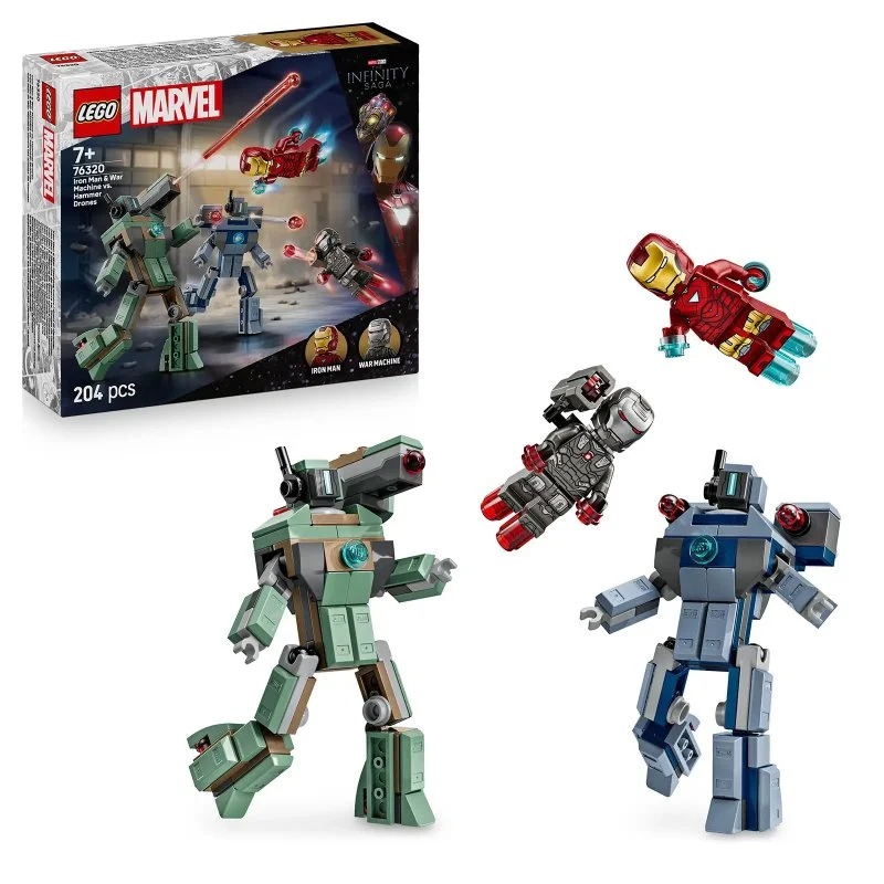 ǀ Marvel 76320 Iron Man et War Machine contre les drones de Hammer