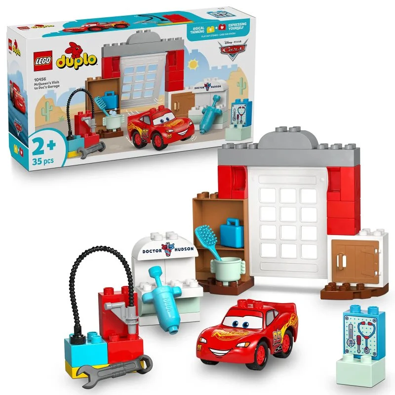 DUPLO® ǀ Disney 10456 McQueen et une visite dans le garage du docteur Hudson