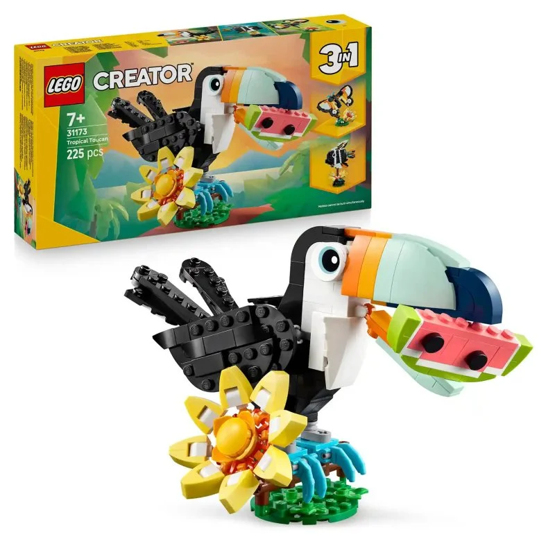 Creator 3-en-1 31173 Animaux sauvages : Toucan tropical