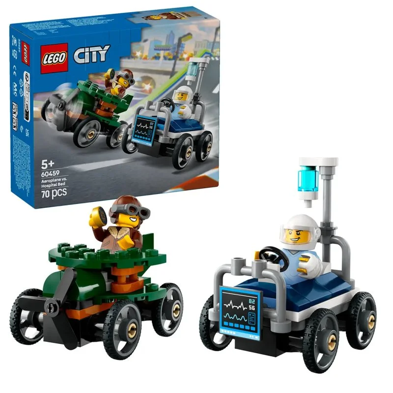 City 60459 Pack de course : Avion contre lit d'hôpital