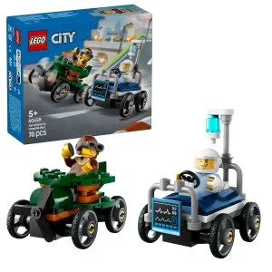 LEGO® City 60459 Pack de course : Avion contre lit d'hôpital