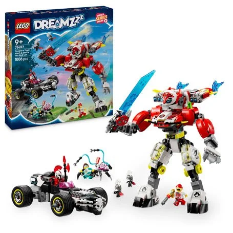 DREAMZzz™ 71497 Le robot tigre de Cooper et le hot rod de Zer