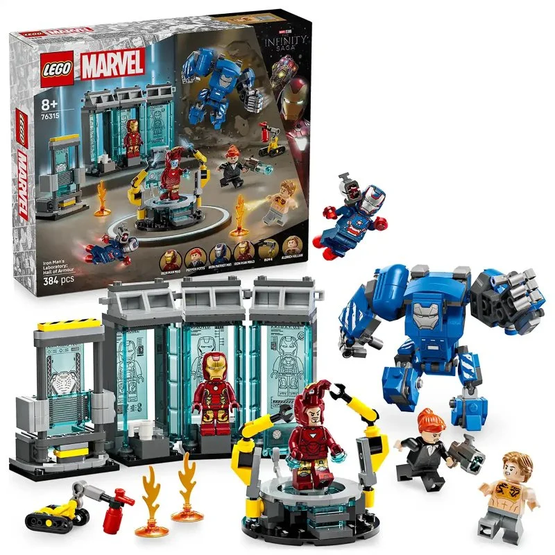 Marvel 76315 Iron Man et son laboratoire : Salle des armures