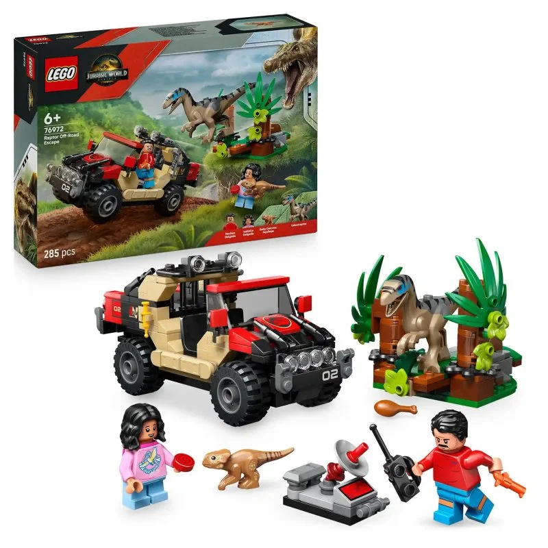Jurassic World 76972 Fuite devant le raptor en voiture tout-terrain
