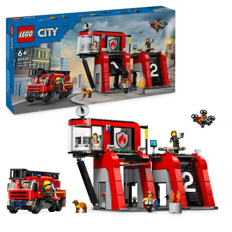 City 60414 Caserne de pompiers avec camion de pompiers