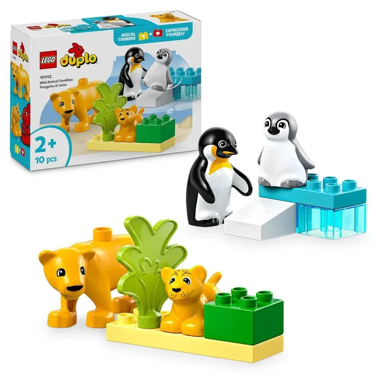 DUPLO® 10442 Familles d'animaux sauvages : Manchots et lions