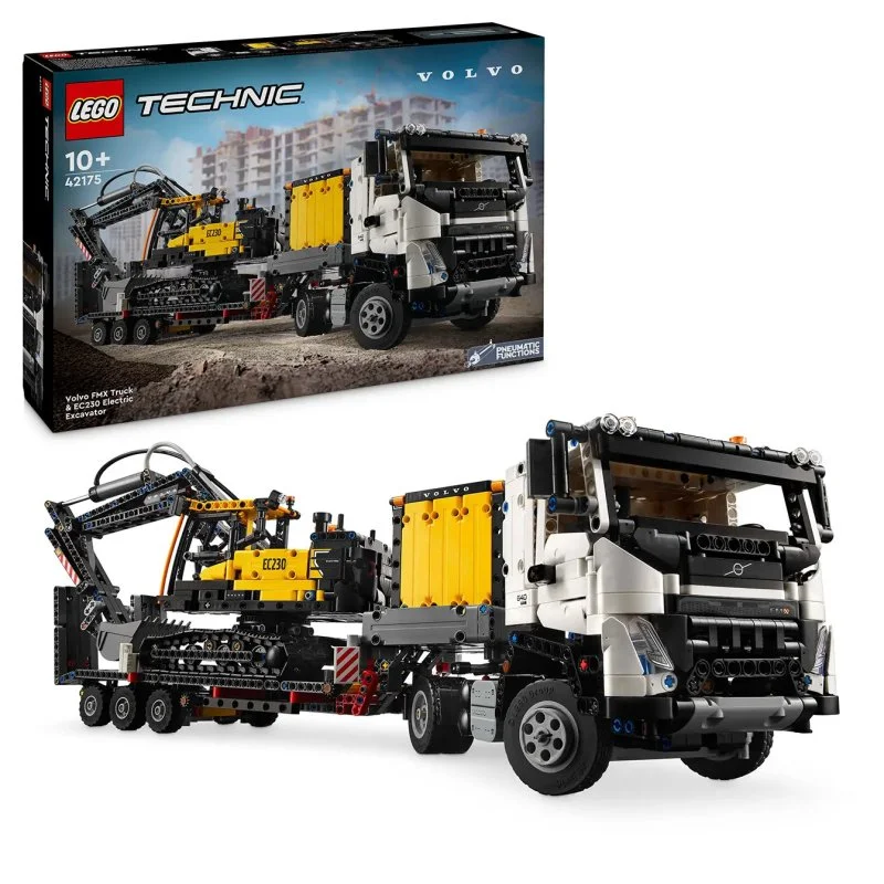 Technic 42175 Camion Volvo FMX et pelleteuse électrique Volvo EC230