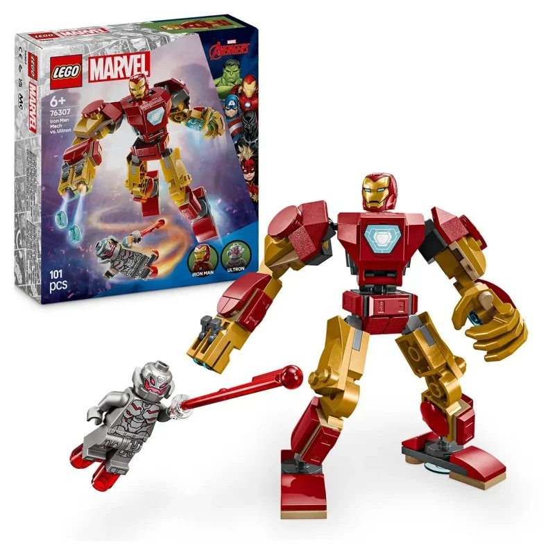 Marvel 76307 Iron Man en armure robotique contre Ultron