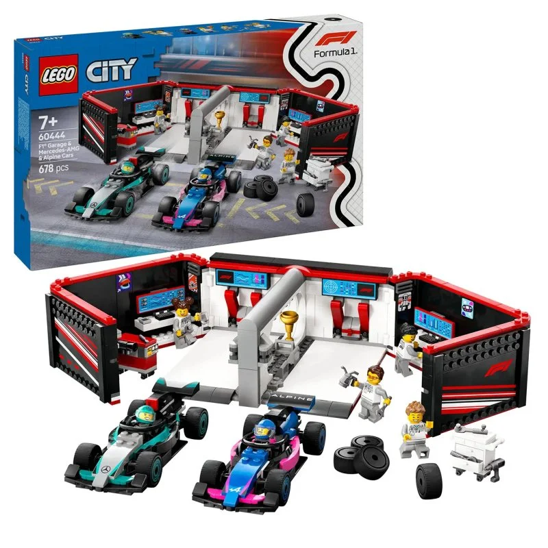 City 60444 Garage de F1® et voitures Mercedes-AMG et Alpine