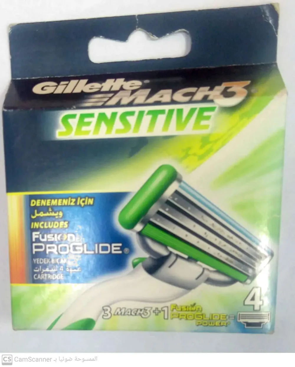 Mach3 Sensitive lames de rechange 4 pièces pour homme