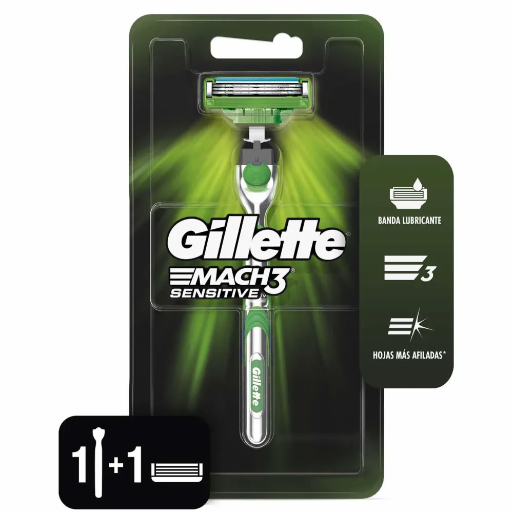 Mach3 Sensitive lames de rechange 4 pièces pour homme