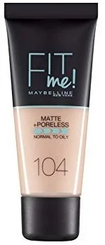 Fit Me! Mat + Sans Pores - 104 Ivoire Doux 30 ml