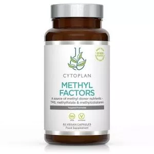 Cytoplan METHYL FACTORS - B1 Betaine B2 B6 Acide folique (L-Methylfolate) Vitamine B12 et Zinc, 60 gélules