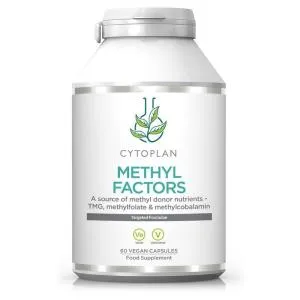 Cytoplan METHYL FACTORS - B1 Betaine B2 B6 Acide folique (L-Methylfolate) Vitamine B12 et Zinc, 60 gélules