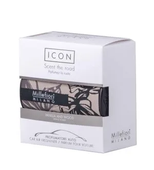 Millefiori Icon Textile Floral Vanilla and Wood parfum pour voiture