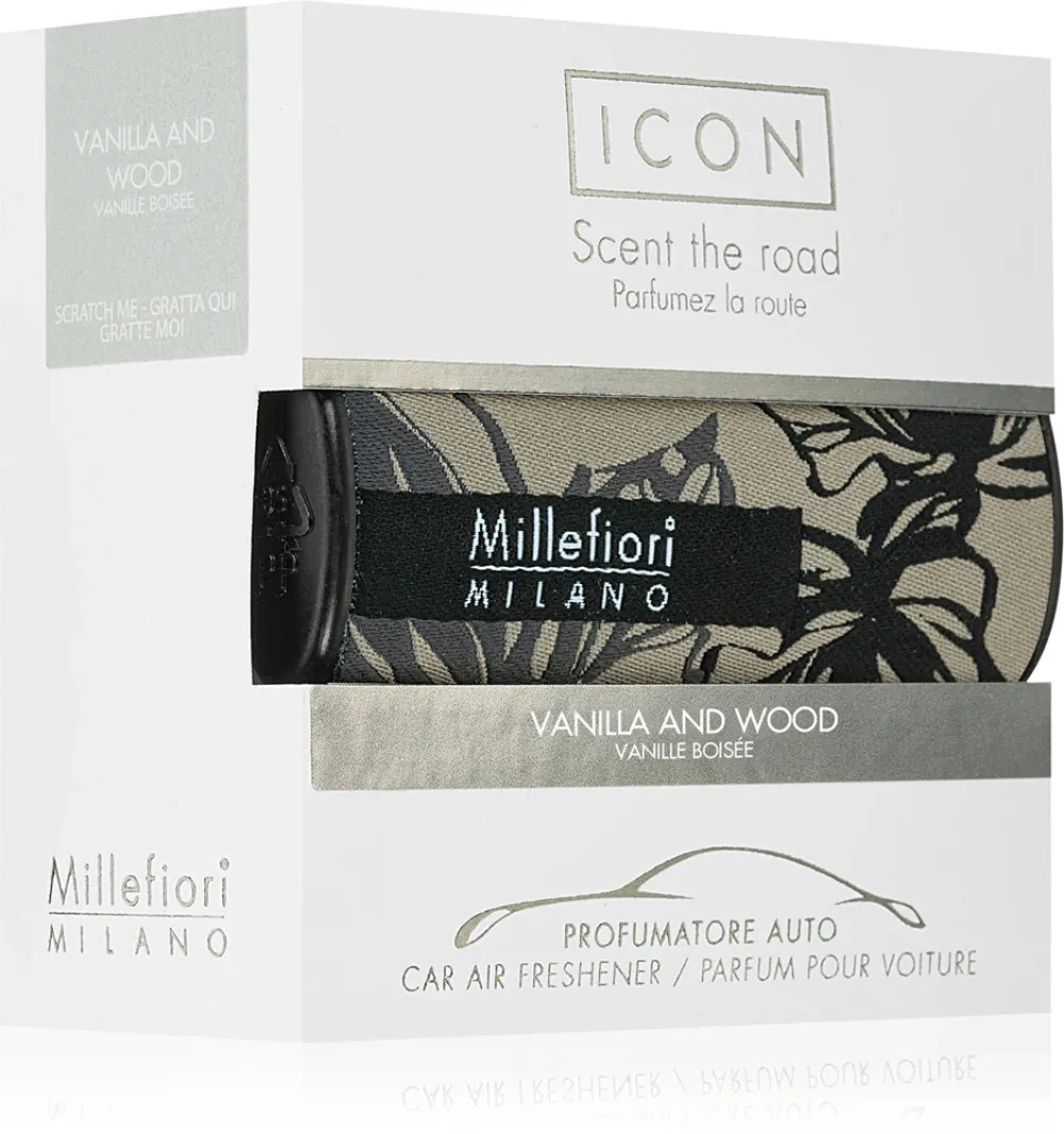Icon Textile Floral Vanilla and Wood parfum pour voiture Millefiori Icon Textil Floral Vanilla and Wood vůně do auta