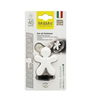 Mr&Mrs Fragrance Big Joy Citrus Woods désodorisant pour voiture blanc