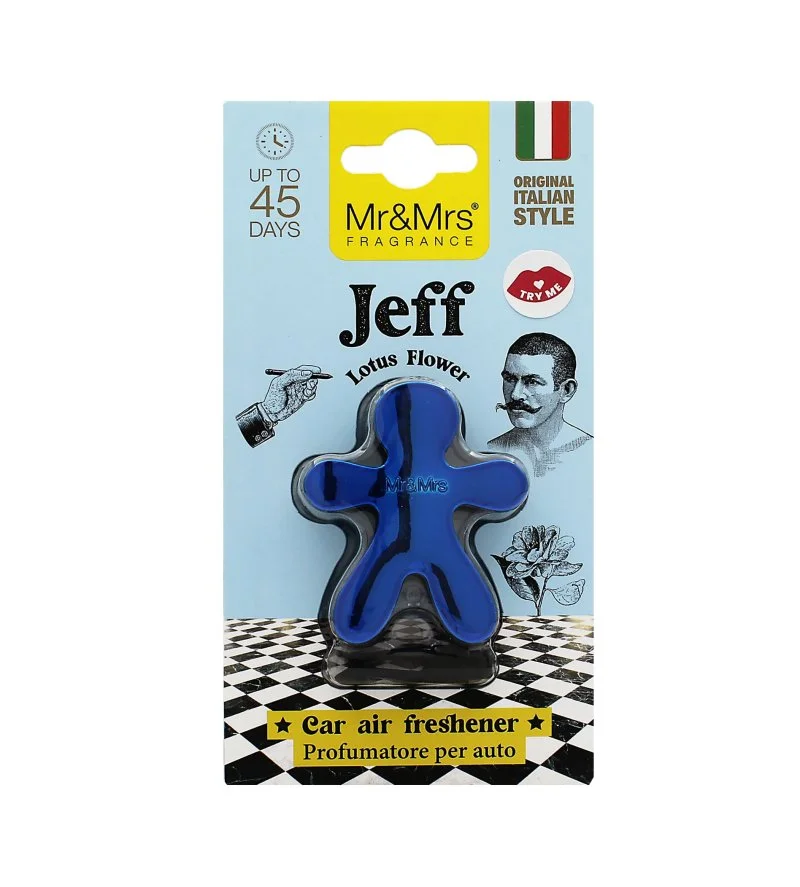 Jeff Chrome Fleurs de lotus parfum pour voiture bleu