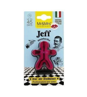 Mr&Mrs Fragrance Jeff Chrome Fraises désodorisant pour voiture fuchsia