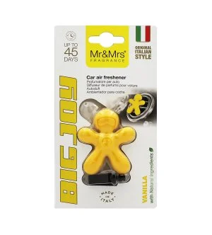 Mr&Mrs Fragrance Big Joy Vanilla parfum pour voiture jaune