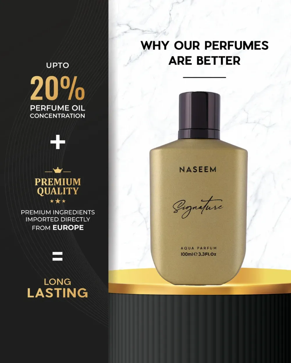 Signature Gold aqua parfum unisexe 100 ml
