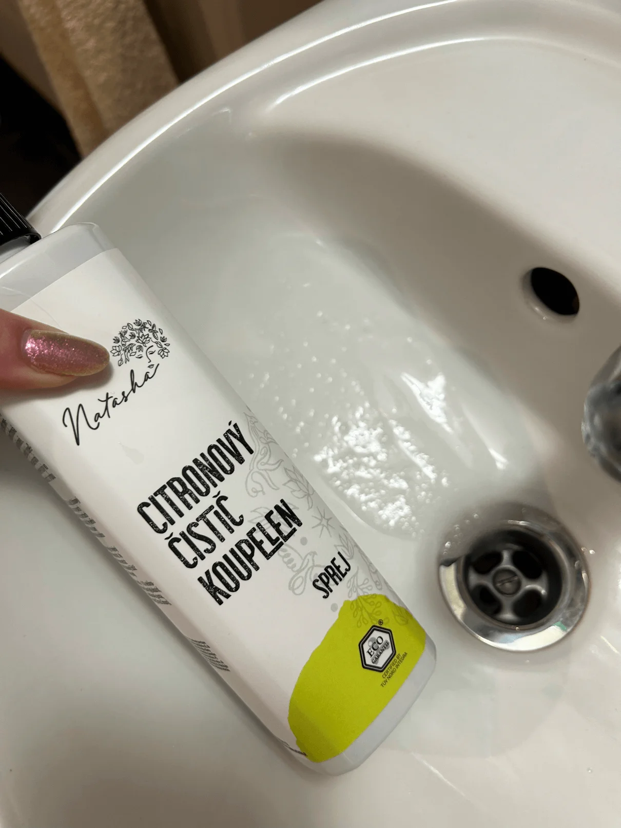 Natasha Nettoyant pour salle de bains au citron - spray (500 ml) - adapté aux foyers avec une eau dure