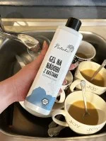 Natasha Gel vaisselle à base de marrons d’Inde à la citronnelle 500 ml - redoutable contre la graisse, respectueux de la peau