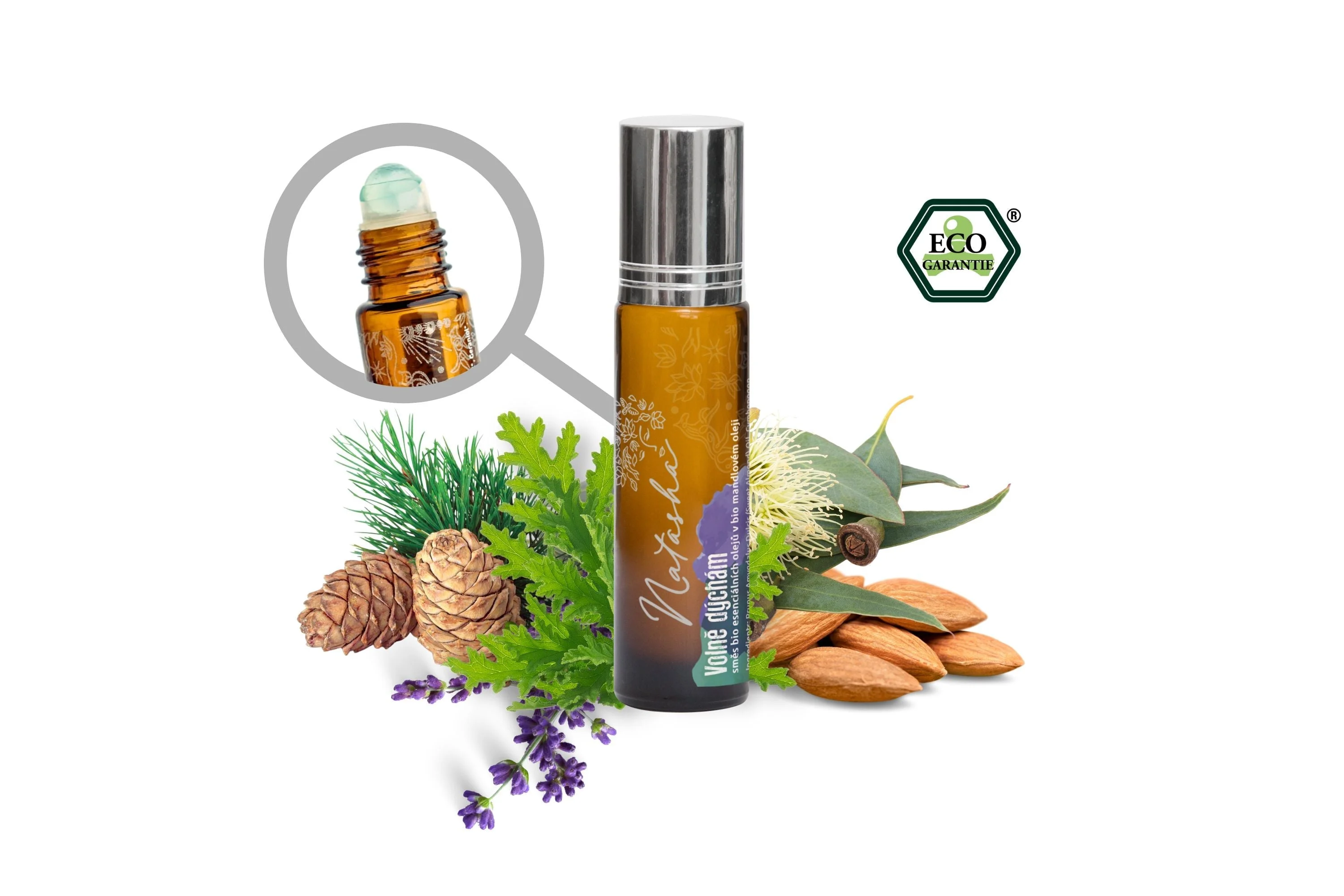 Natasha Roll-on Mélange d’huiles essentielles - Je respire librement (10 ml) - stimulant frais du printemps