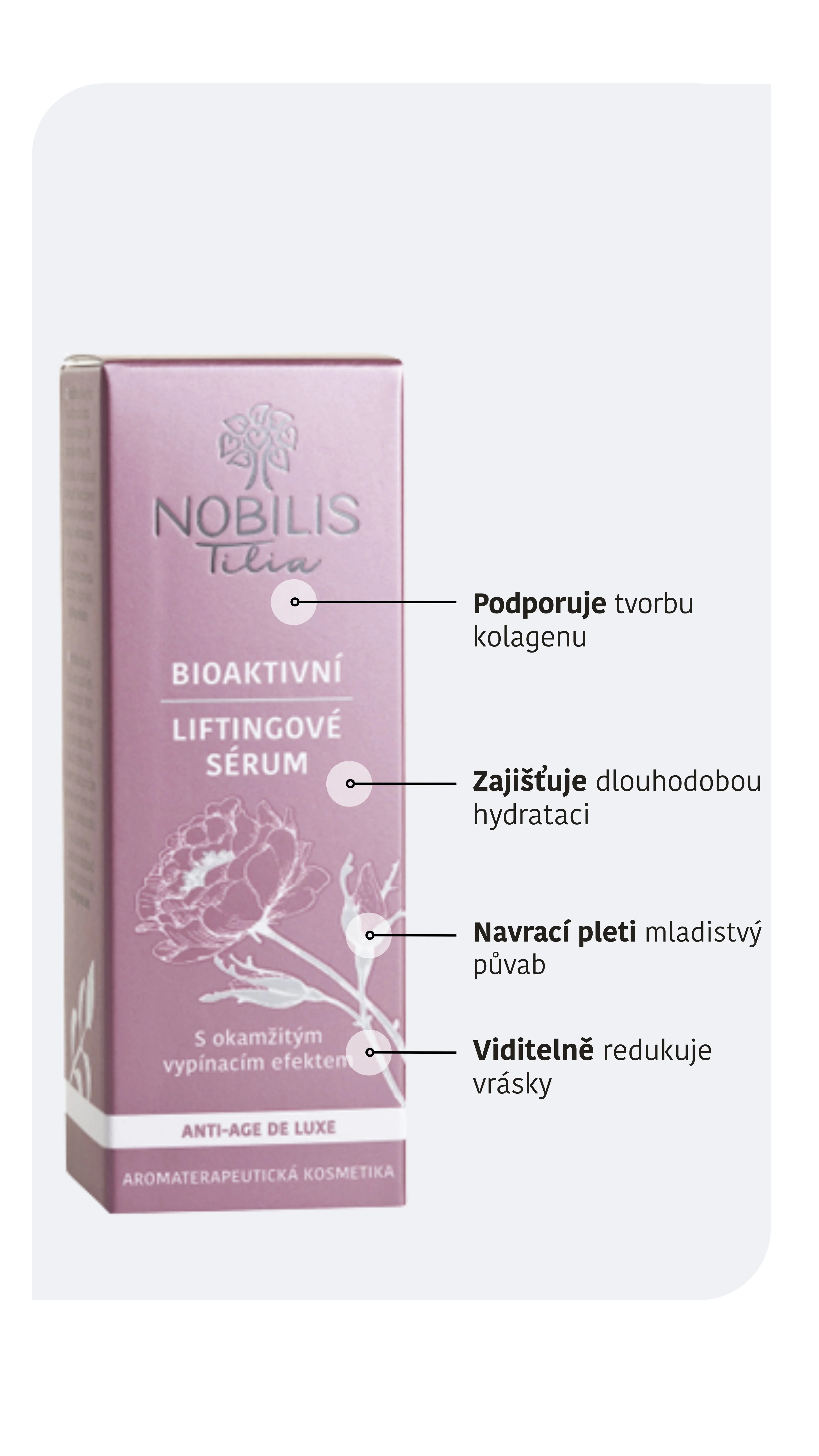 Nobilis Tilia Sérum liftant bioactif (15 ml) - pour peaux matures et taches pigmentaires