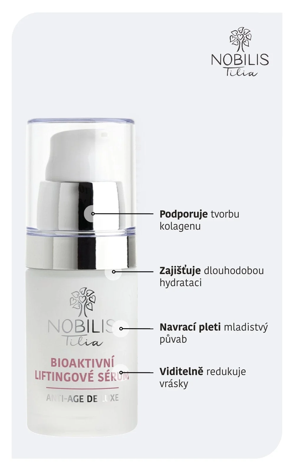 Nobilis Tilia Sérum liftant bioactif (15 ml) - pour peaux matures et taches pigmentaires