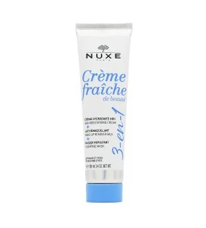 Nuxe Crème Fraîche de Beauté 3-en-1 : crème hydratante, lait démaquillant et masque pour le visage