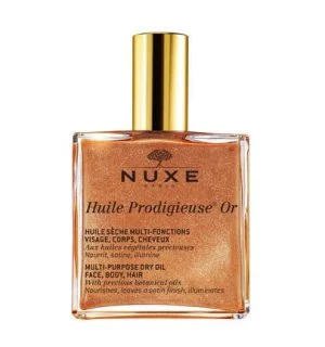 Nuxe Huile Prodigieuse Or huile sèche pailletée multi-usages pour le visage, le corps et les cheveux