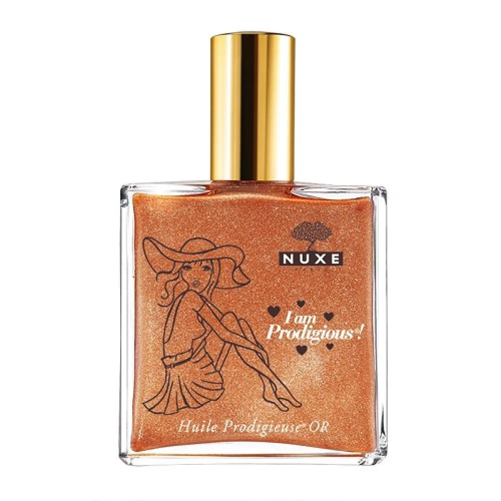 Huile Prodigieuse Or huile sèche pailletée multi-usages pour le visage, le corps et les cheveux 100 ml