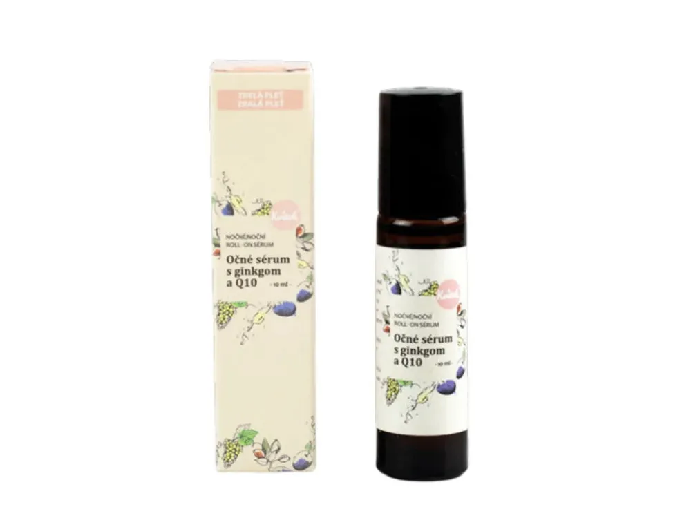 Kvitok Sérum pour les yeux avec Ginkgo et Q10 - Nuit 10 ml Roll-on