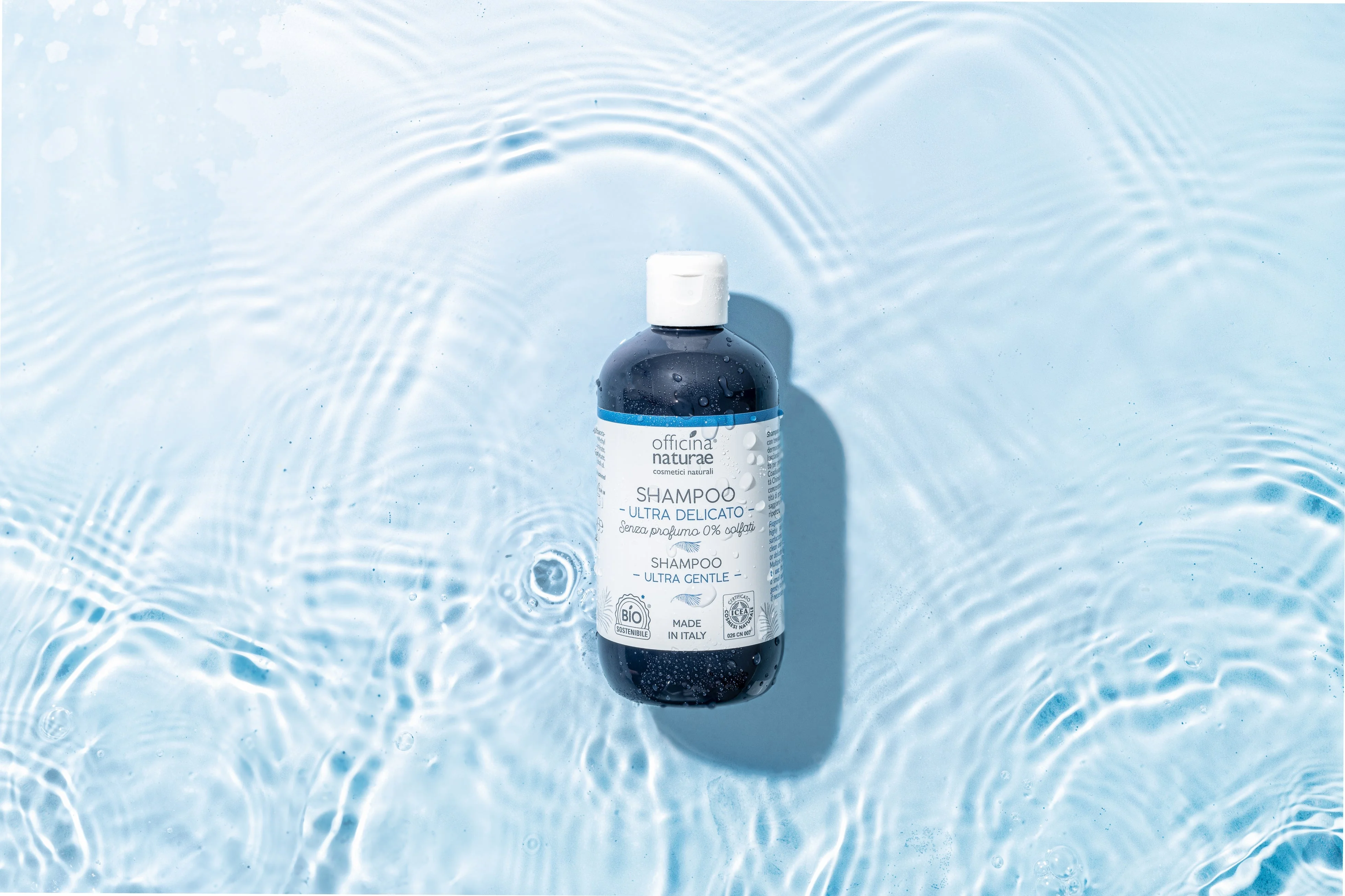 Officina Naturae Shampooing Ultra Delicato pour cuir chevelu très sensible (250 ml) - convient également aux personnes atteintes de sensibilité chimique multiple (MCS)