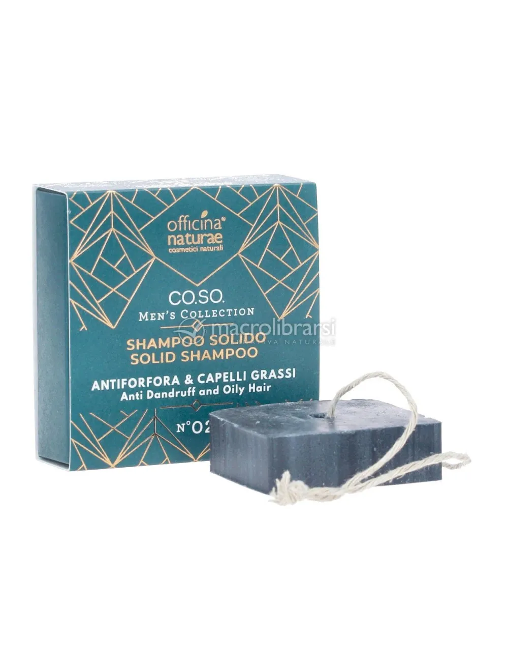 Officina Naturae Shampooing antipelliculaire solide pour hommes, pour cheveux gras N°02 (50 g)