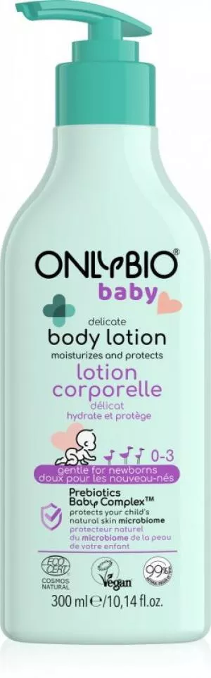 OnlyBio Lait corporel doux pour enfants (300 ml) - pour les nouveau-nés et les enfants plus âgés