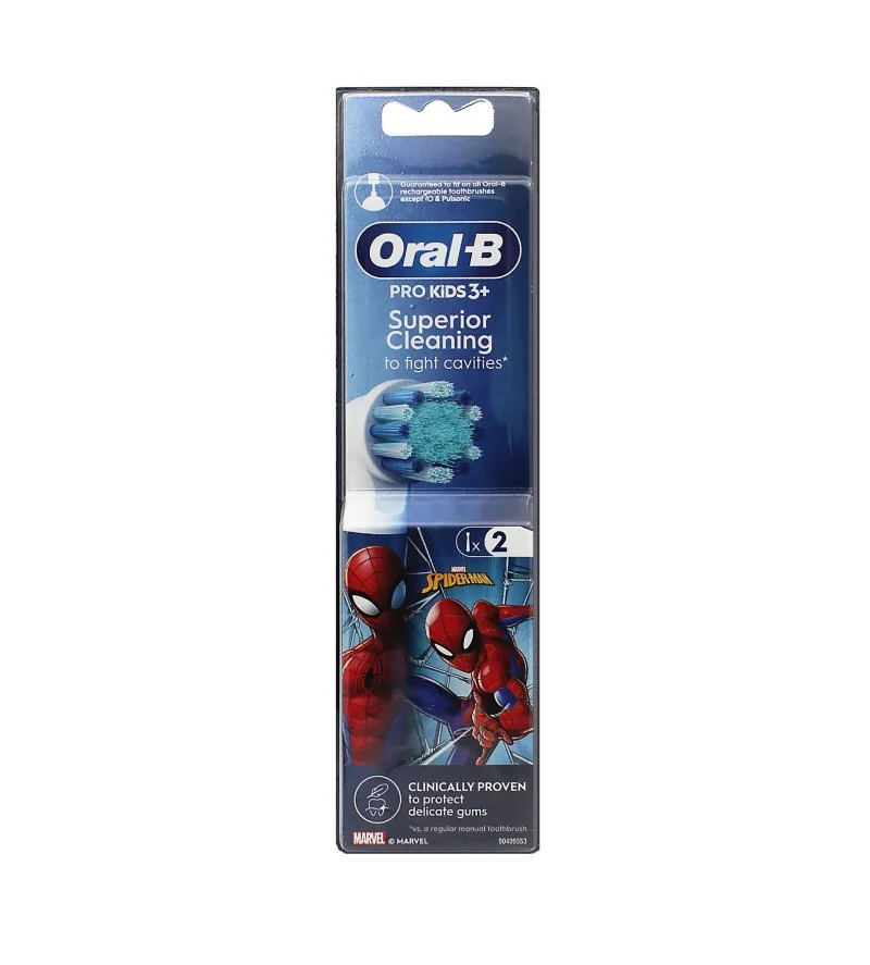 Pro Kids 3+ Spiderman têtes de brosse de rechange 2 pièces