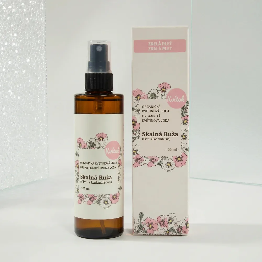 Kvitok Eau florale biologique - Rose calcaire (100ml)
