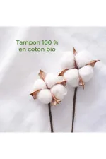 Organyc Tampons Super Plus (16 pcs) - 100% coton biologique, 4 gouttes