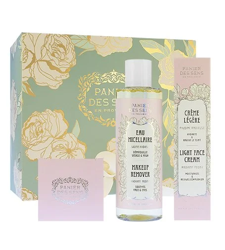 Radiant Peony coffret cadeau crème légère pour le visage 40 ml + crème nourrissante pour le visage 50 ml + eau micellaire