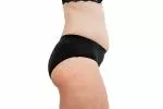 Pinke Welle Culotte Menstruelle Bikini Noir - Moyen Noir - htr. et des menstruations légères (M)