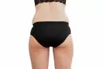 Pinke Welle Culotte Menstruelle Bikini Noir - Moyen Noir - htr. et des menstruations légères (S)