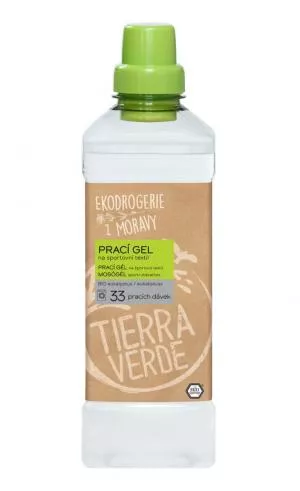 Tierra Verde Gel de lavage pour textiles de sport à l'huile essentielle d'eucalyptus BIO 1 l